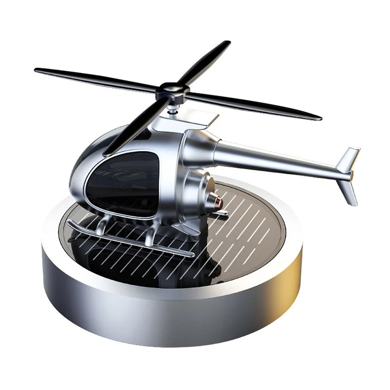 Solar Energy Helicopter Car Perfume Aromatherapy Luxury Car Air Fragrance Freshener - Delicate Leather