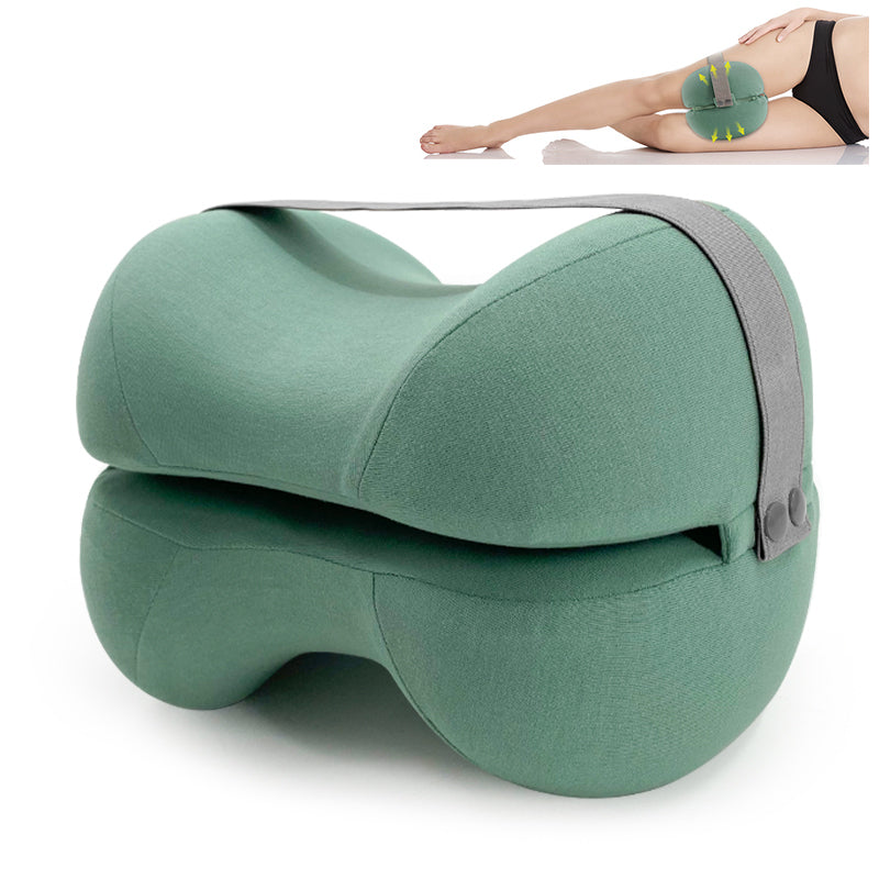 High-Quality Foldable Memory Foam Orthopedic Knee and Leg Pillow – Dual Purpose for Sleep and Support - Delicate Leather