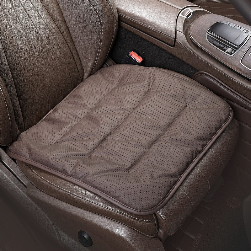 Soft Breathable Punching Stitching PU Leather Seat Cushion - Delicate Leather
