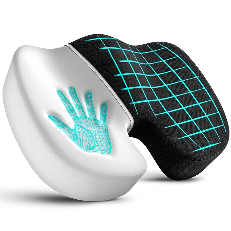 High Quality Coccyx Orthopedic Seat Cushion Cooling Gel Seat Cushions Memory Foam Ergonomic Pressure Relief Seat Cushion - Delicate Leather