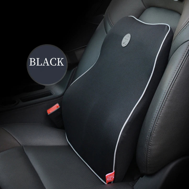 Portable Orthopedic Ergonomic Back Pillows Lumbar Support Office Chair Gel Seat Cushion Memory Foam Stadium Car Lumbar Cushion - Delicate Leather