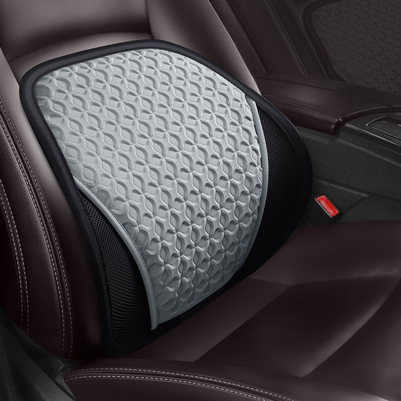 Integrated Gel Lumbar Support for Car Seats - Pressure Relief and Cooling - Delicate Leather