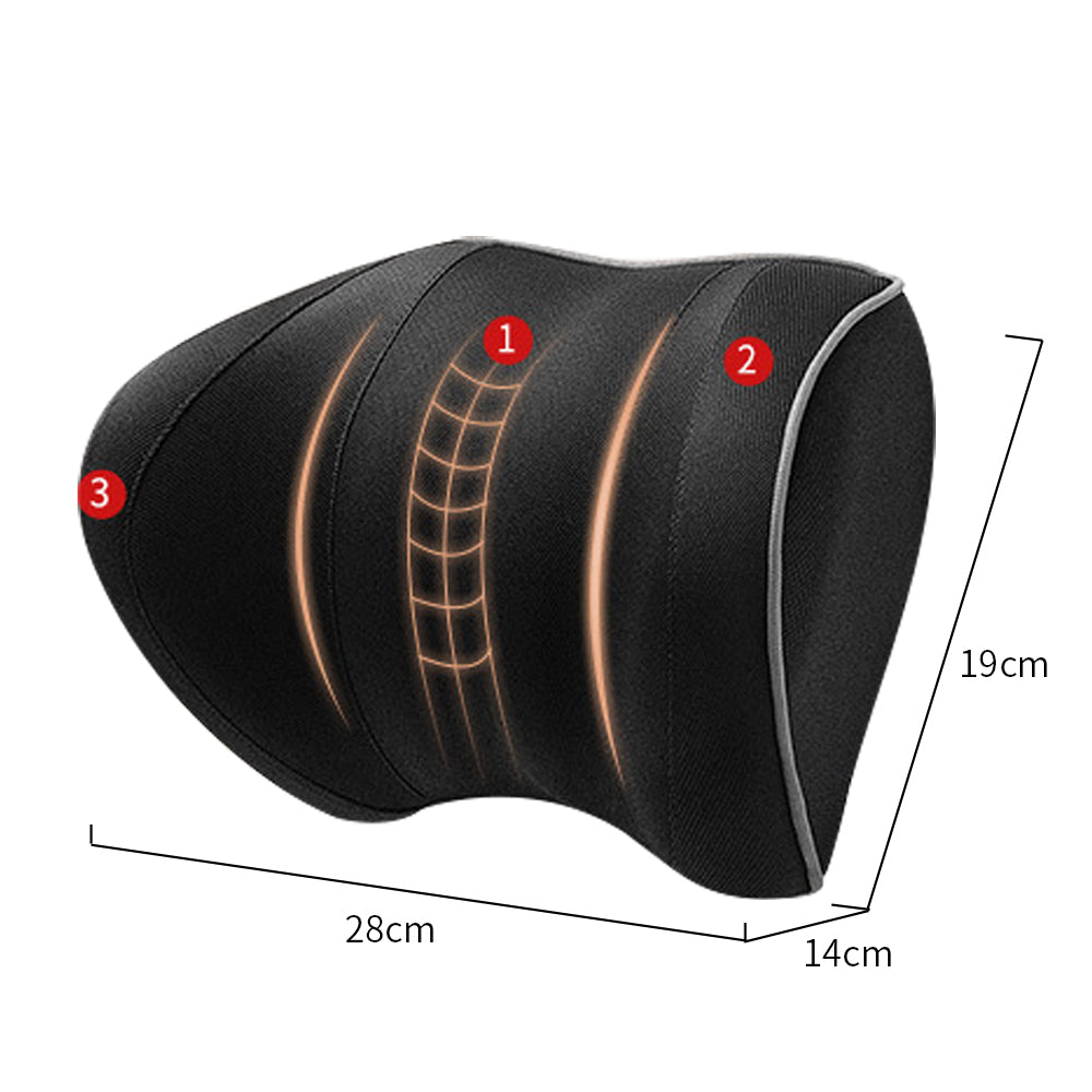 Luxury Memory Foam Car Headrest Neck Pillow - Delicate Leather