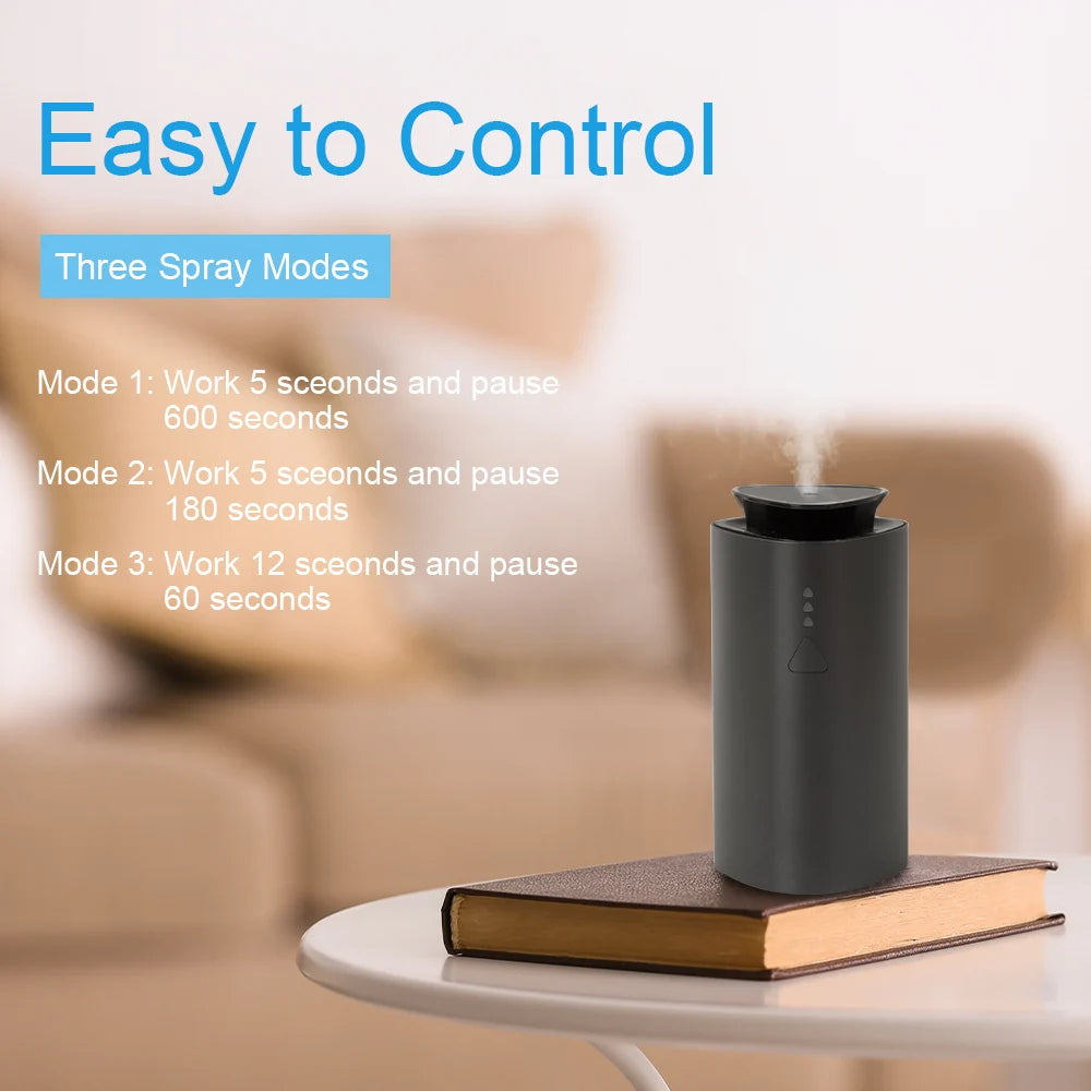 Car Diffuser Humidifier Auto Air Purifier Aroma Air Freshener USB Charging 1200mAh Aromatherapy Diffuser - Delicate Leather