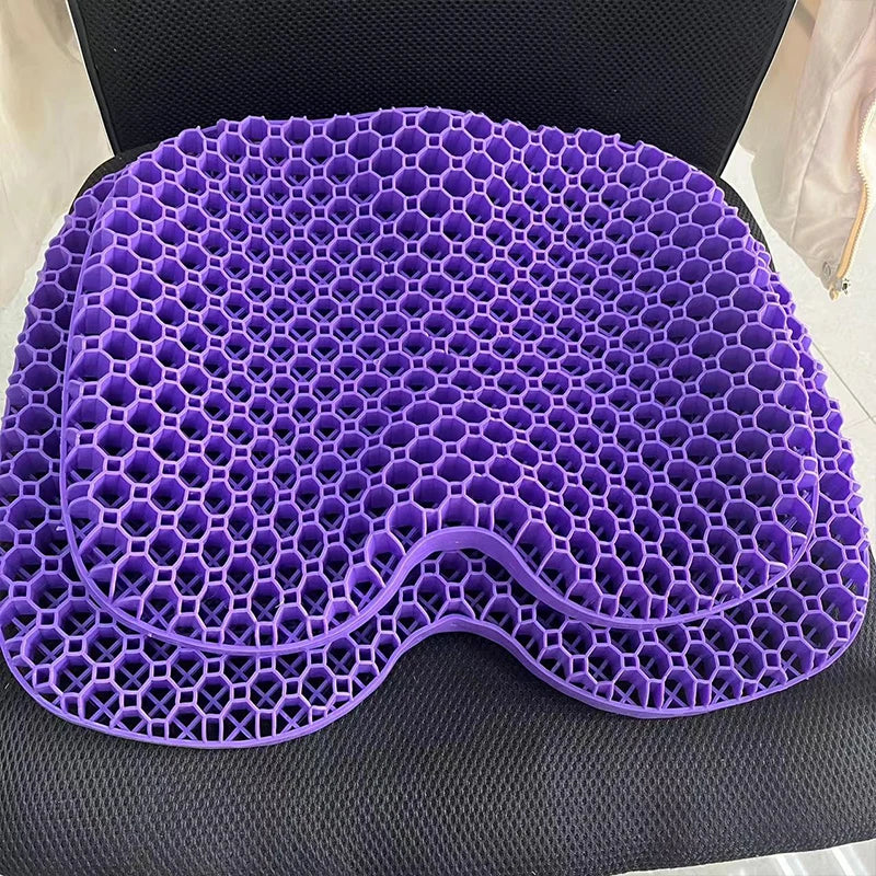 High-Quality Memory Foam Gel Seat Cushion - Comfortable and Portable U-Shape Office Chair Cushion - Delicate Leather