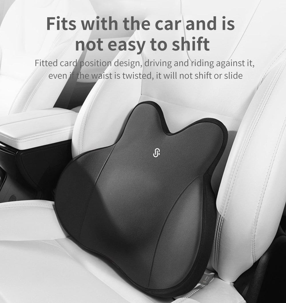 Portable Orthopedic Ergonomic Back Pillows Lumbar Support Gel Chair Office Seat Cushion Stadium Car Memory Foam Lumbar Cushion - Delicate Leather