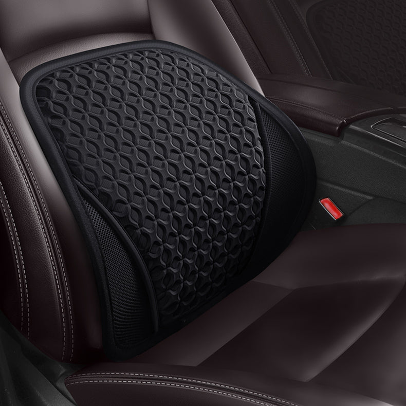 Integrated Gel Lumbar Support for Car Seats - Pressure Relief and Cooling - Delicate Leather
