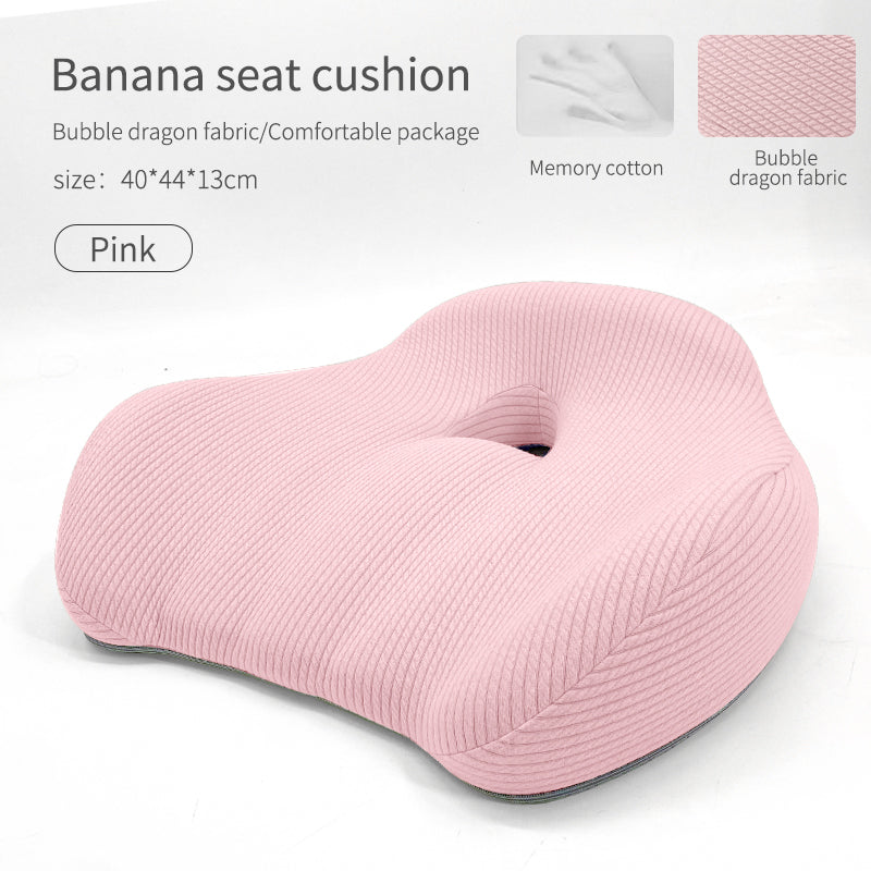 Enhanced Non-slip Orthopedic Memory Foam Seat Cushion for Tailbone Pain Relief – Office Chair & Outdoor Use - Delicate Leather