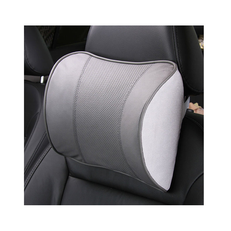 Soft Slow Rebound Memory Foam Lumbar Support Back Cushion Pillow for Driving - Delicate Leather