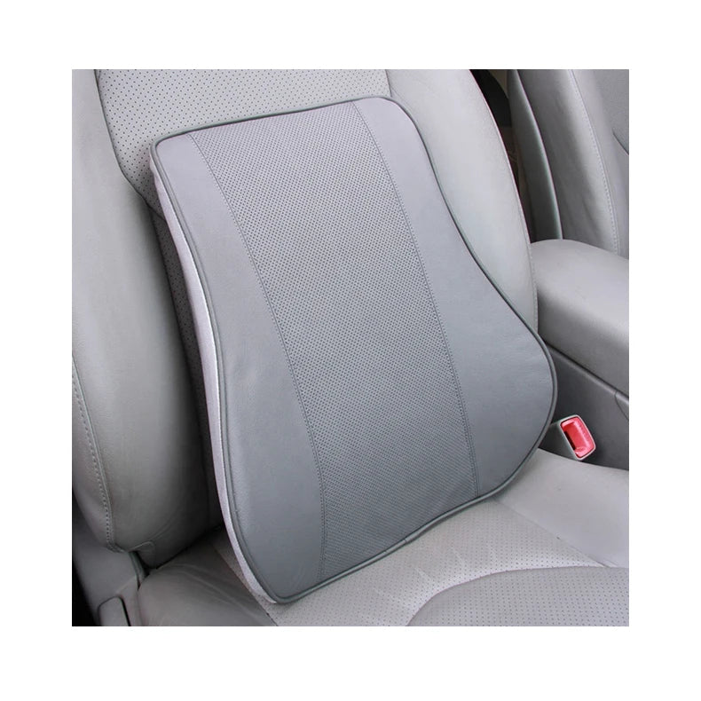 Car Lumbar Support Pillow Memory Foam Lumbar Back Support Cushion - Delicate Leather