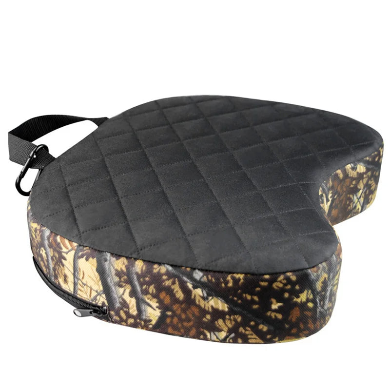 Deluxe Insulated Camouflage Hunting Seat Cushion - Thermal Foam Outdoor Cushion - Delicate Leather
