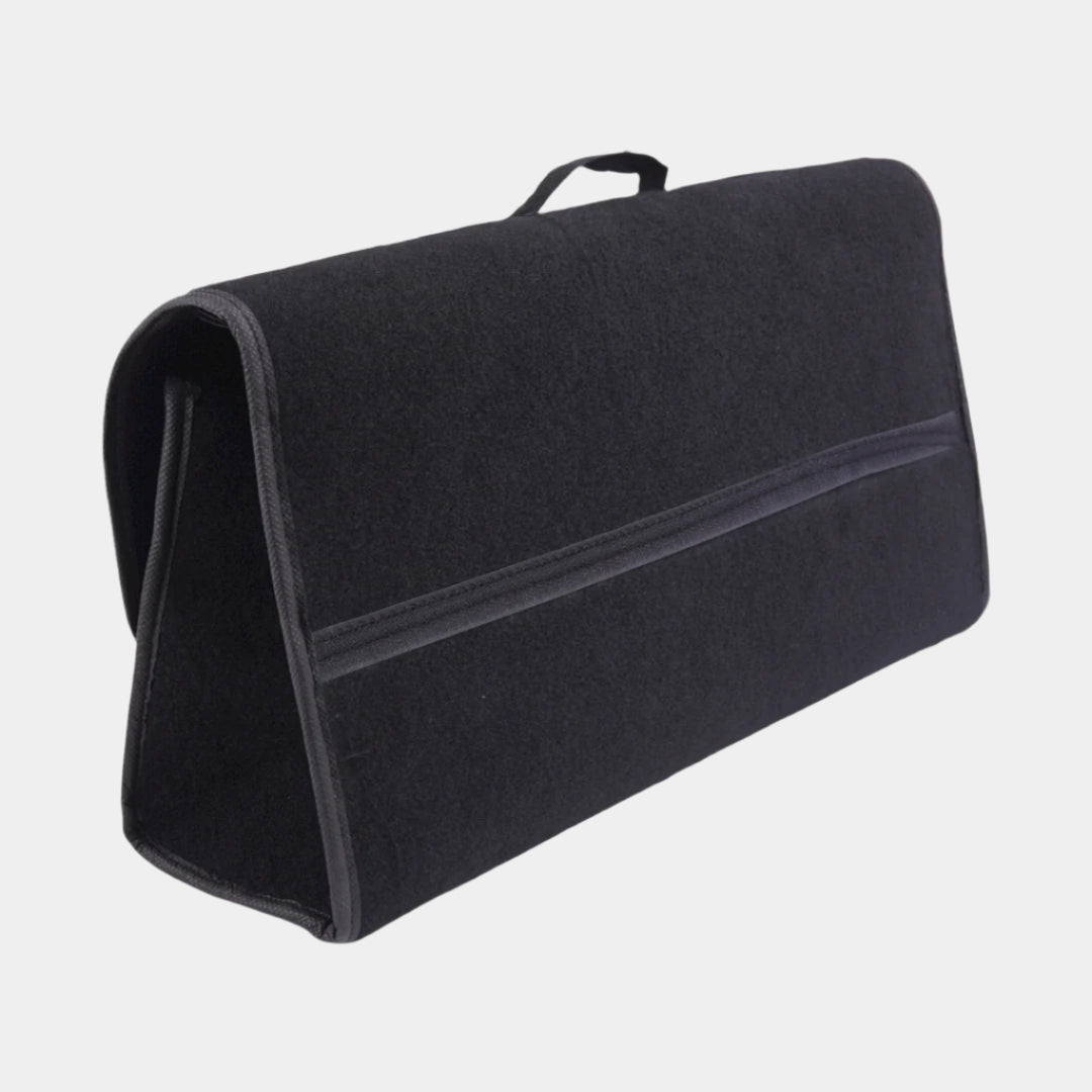 Collapsible Shockproof Felt Car Trunk Organizer – Foldable Storage Bag with Handles for Vehicle, Home & Office Use - Delicate Leather