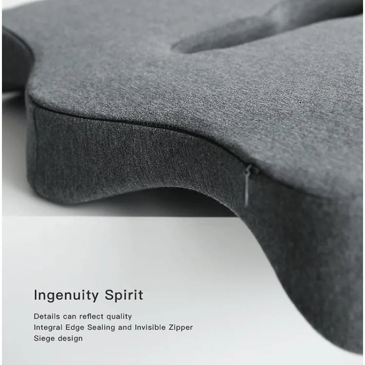 Office Seat Cushion - U-Shape Anti-Sedentary Breathable Memory Cotton Cushion - Delicate Leather