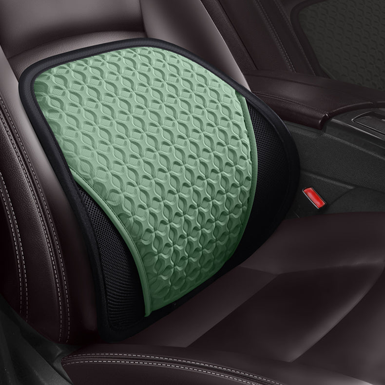 Integrated Gel Lumbar Support for Car Seats - Pressure Relief and Cooling - Delicate Leather