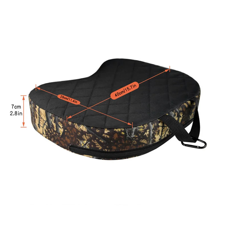 Deluxe Insulated Camouflage Hunting Seat Cushion - Thermal Foam Outdoor Cushion - Delicate Leather