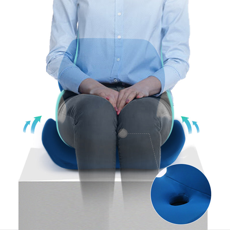 Drivers Wheelchair Zero Gravity Coccyx Orthopedic Comfort Memory Foam Lumbar Support Pillow and Seat Cushion Set