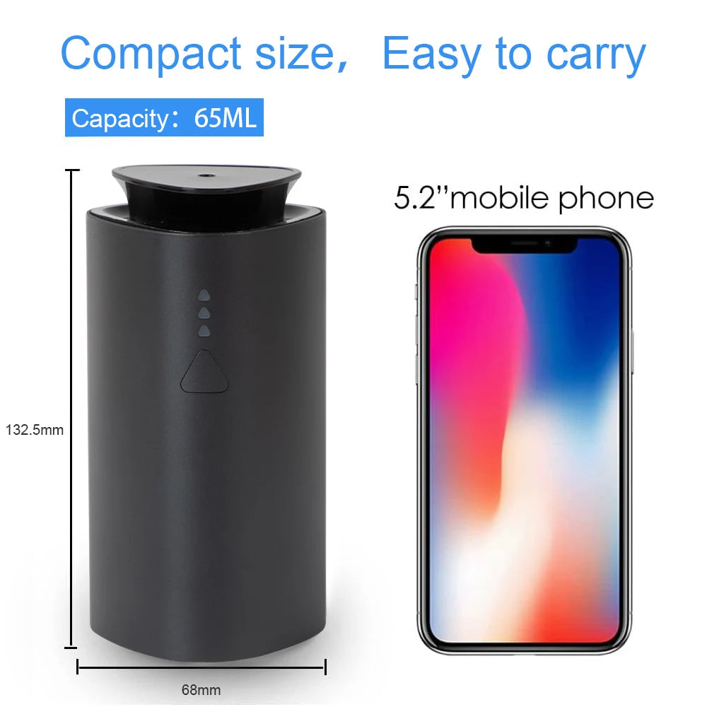 Car Diffuser Humidifier Auto Air Purifier Aroma Air Freshener USB Charging 1200mAh Aromatherapy Diffuser - Delicate Leather