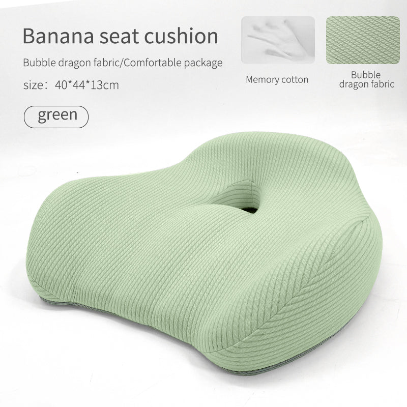 Enhanced Non-slip Orthopedic Memory Foam Seat Cushion for Tailbone Pain Relief – Office Chair & Outdoor Use - Delicate Leather