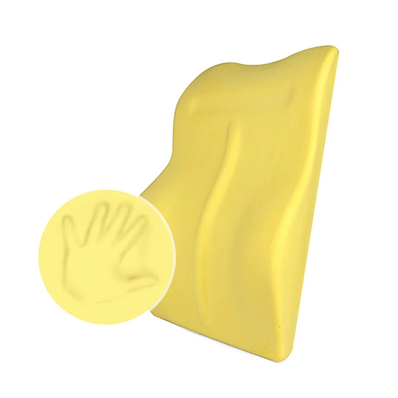 Portable Orthopedic Ergonomic Back Pillows Lumbar Support Office Chair Gel Seat Cushion Memory Foam Stadium Car Lumbar Cushion - Delicate Leather