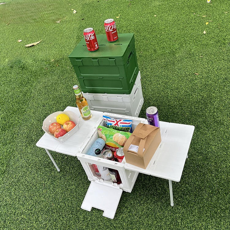 Camping Folding Storage Boxes - Outdoor Collapsible Car Clothes Foldable Plastic Organizer Bins & Camping Storage Boxes - Delicate Leather