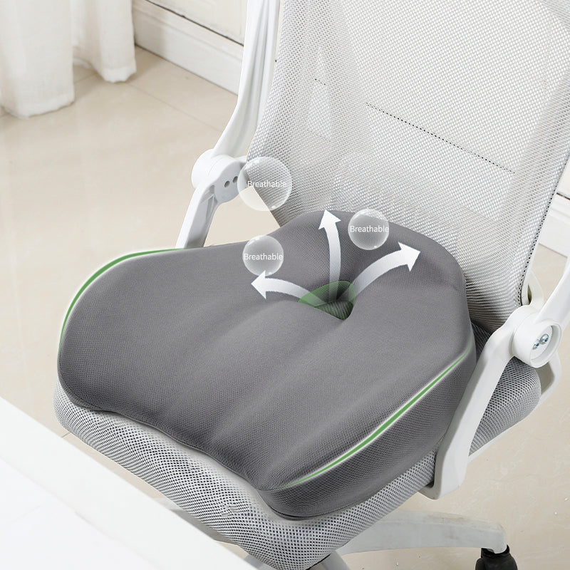 Enhanced Non-slip Orthopedic Memory Foam Seat Cushion for Tailbone Pain Relief – Office Chair & Outdoor Use - Delicate Leather