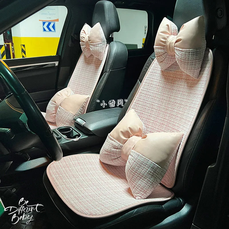 Car Mesh Seat Cushion Ice Silk Breathable Cooling Pad Car Seat Cushion Lumbar Support Car Universal Seat Cover - Delicate Leather
