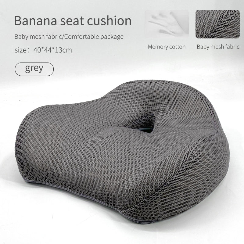 Enhanced Non-slip Orthopedic Memory Foam Seat Cushion for Tailbone Pain Relief – Office Chair & Outdoor Use - Delicate Leather