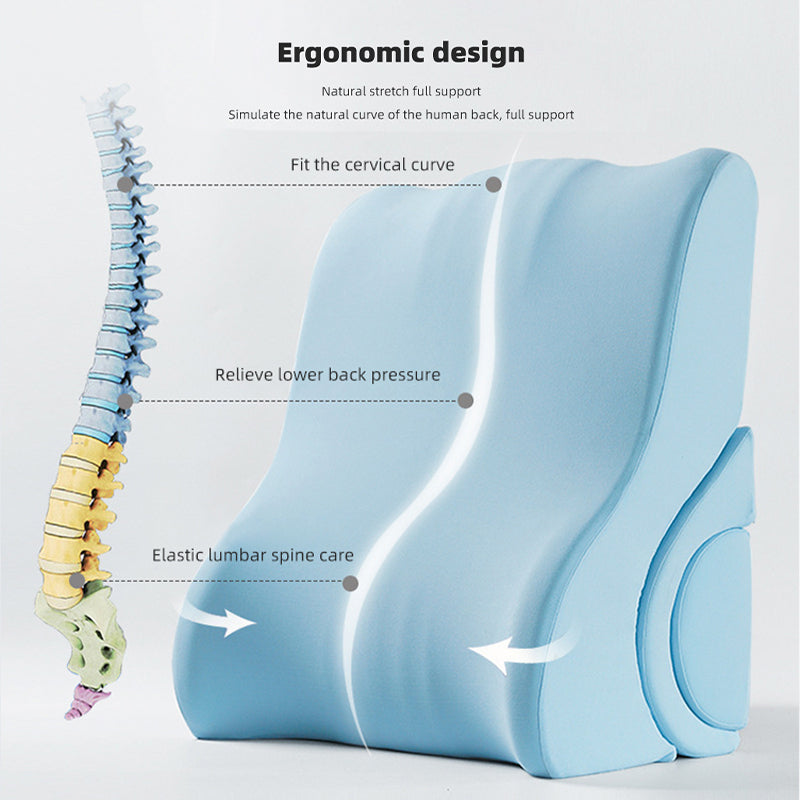 Bed Support Lumbar Tatami Triangle Headboard Cushion with Memory Foam for Pregnant Women and the Elderly - Delicate Leather