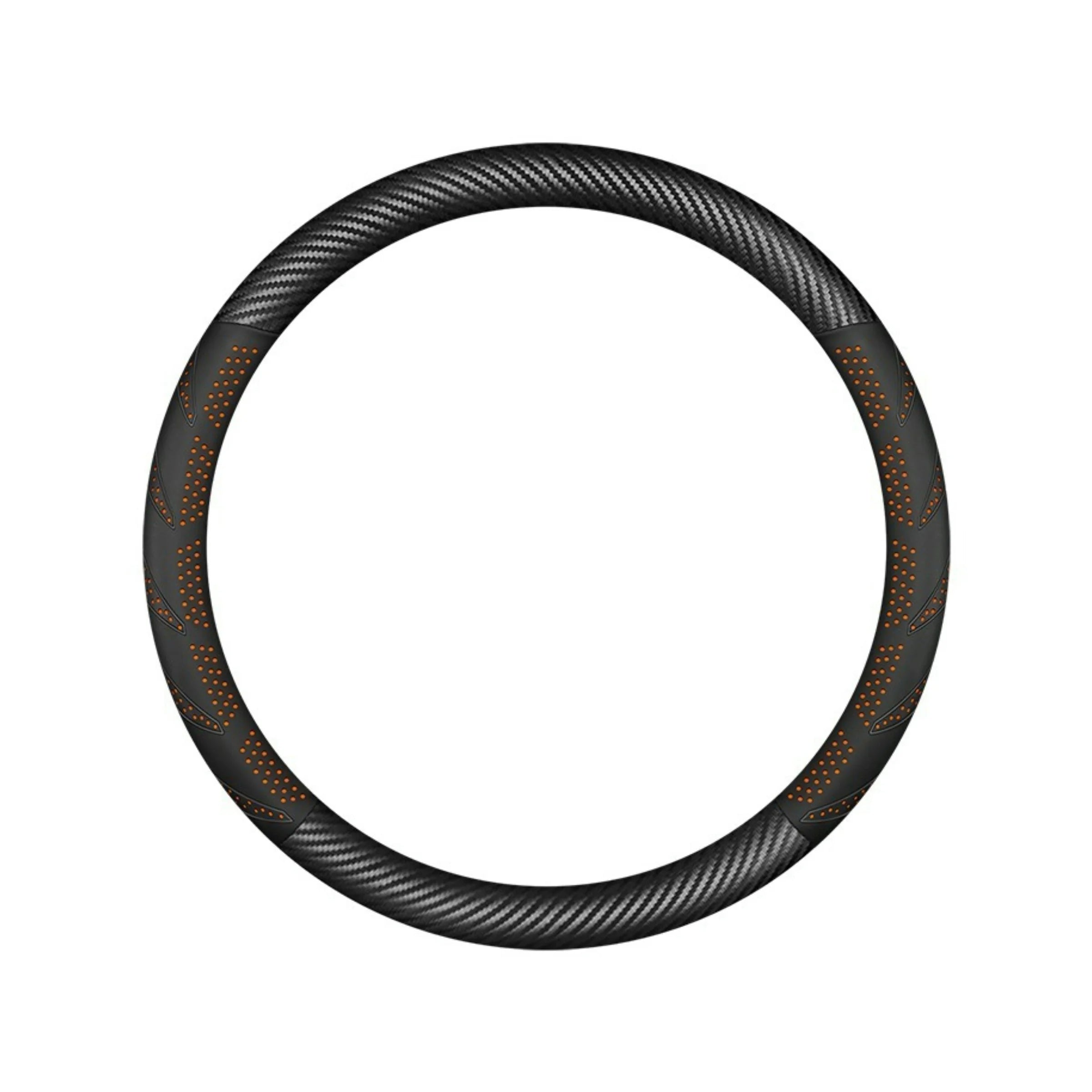 Perforated Nappa Leather Steering Wheel Cover with 3D Embossed Design - Anti-Slip, Breathable, Universal Fit - Delicate Leather