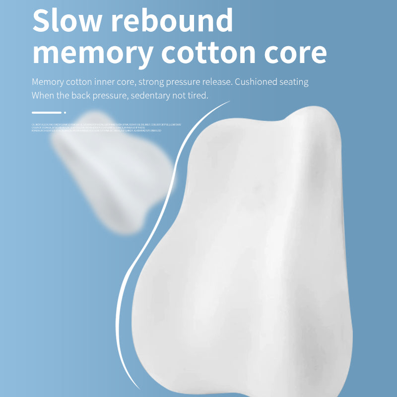 Eco-Friendly Memory Foam Lumbar Support Cushion for Car and Office Chair – Relieve Lower Back Pain Naturally - Delicate Leather