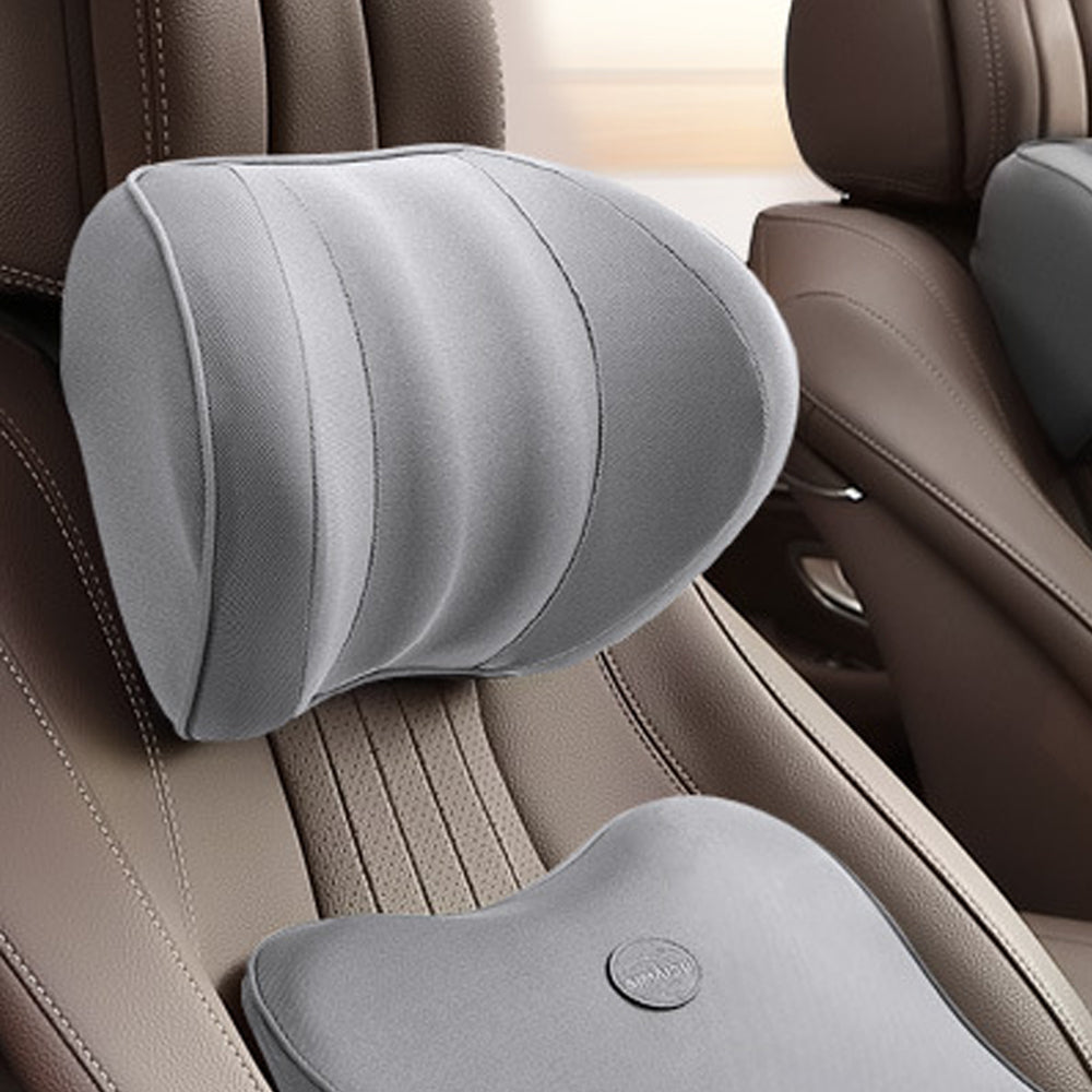 Luxury Memory Foam Car Headrest Neck Pillow - Delicate Leather
