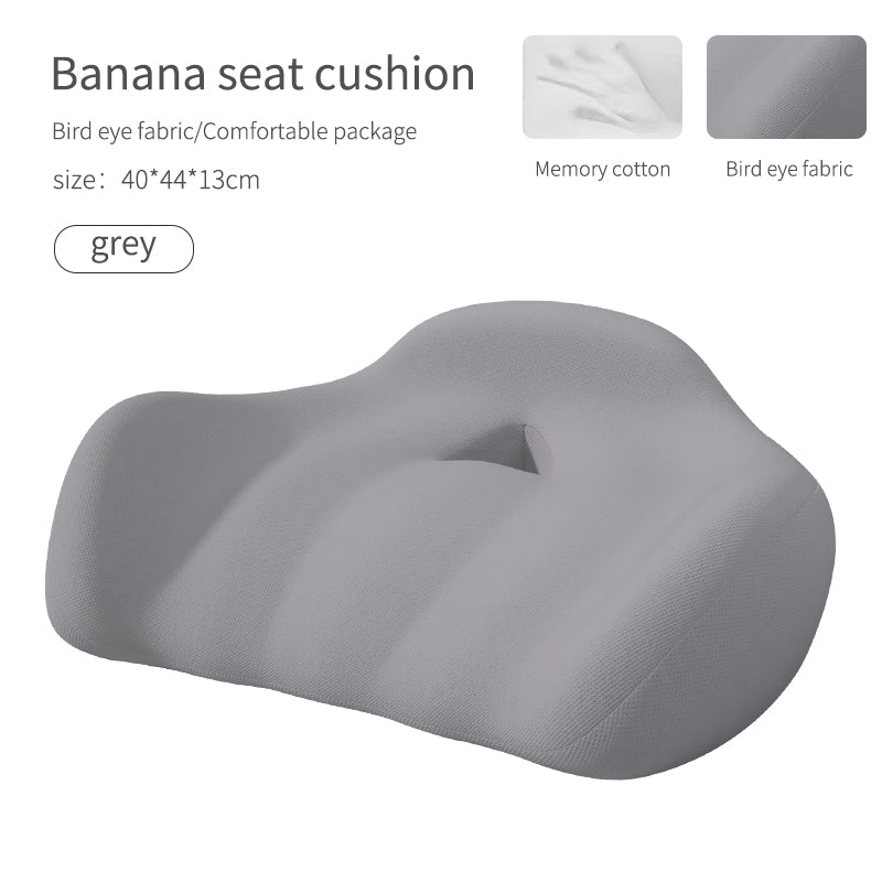 Enhanced Non-slip Orthopedic Memory Foam Seat Cushion for Tailbone Pain Relief – Office Chair & Outdoor Use - Delicate Leather