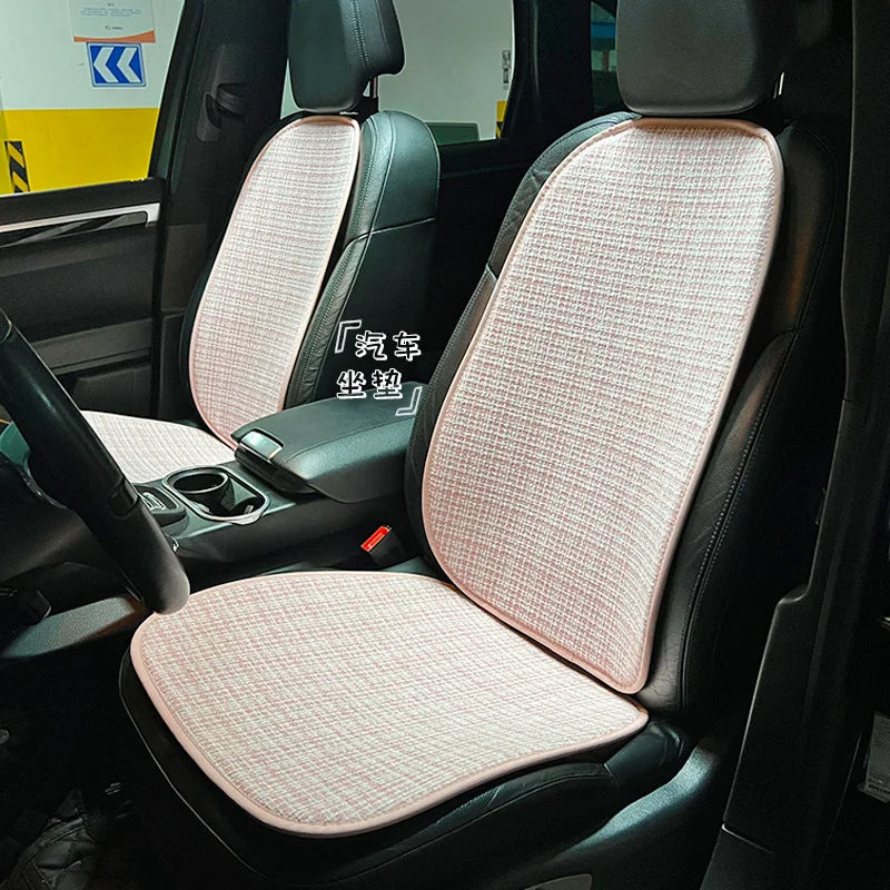 Car Mesh Seat Cushion Ice Silk Breathable Cooling Pad Car Seat Cushion Lumbar Support Car Universal Seat Cover - Delicate Leather