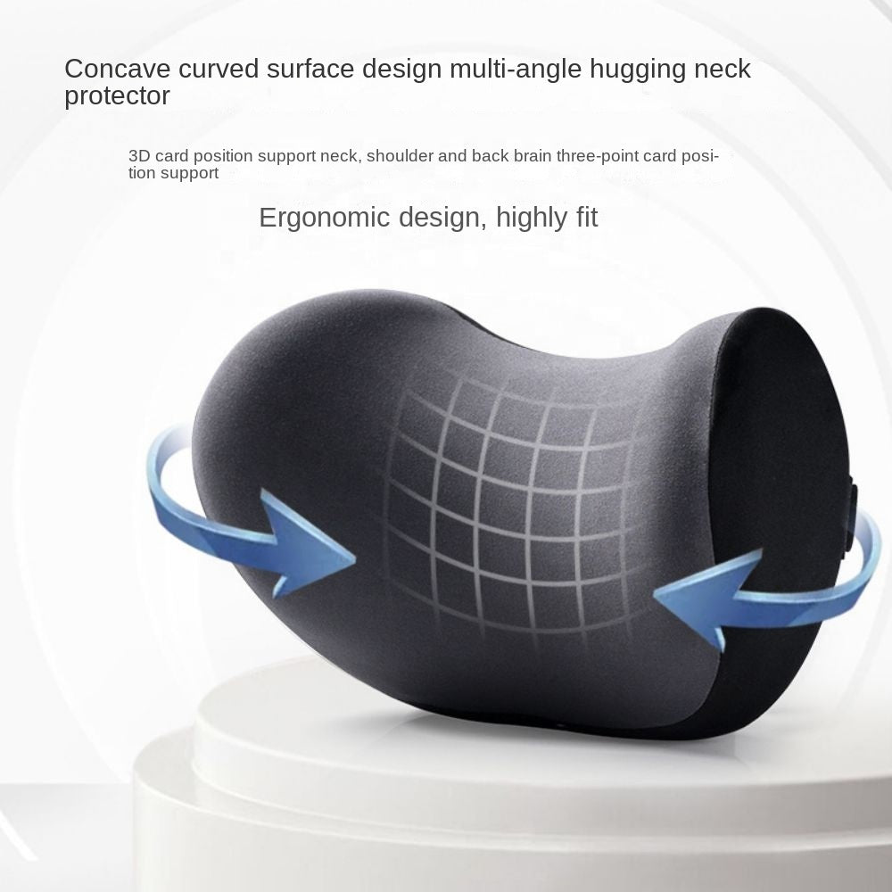 Car Comfort Ride Head and Lumbar Support Pillow for Cervical Spine Protection and Stress-Free Travel - Delicate Leather