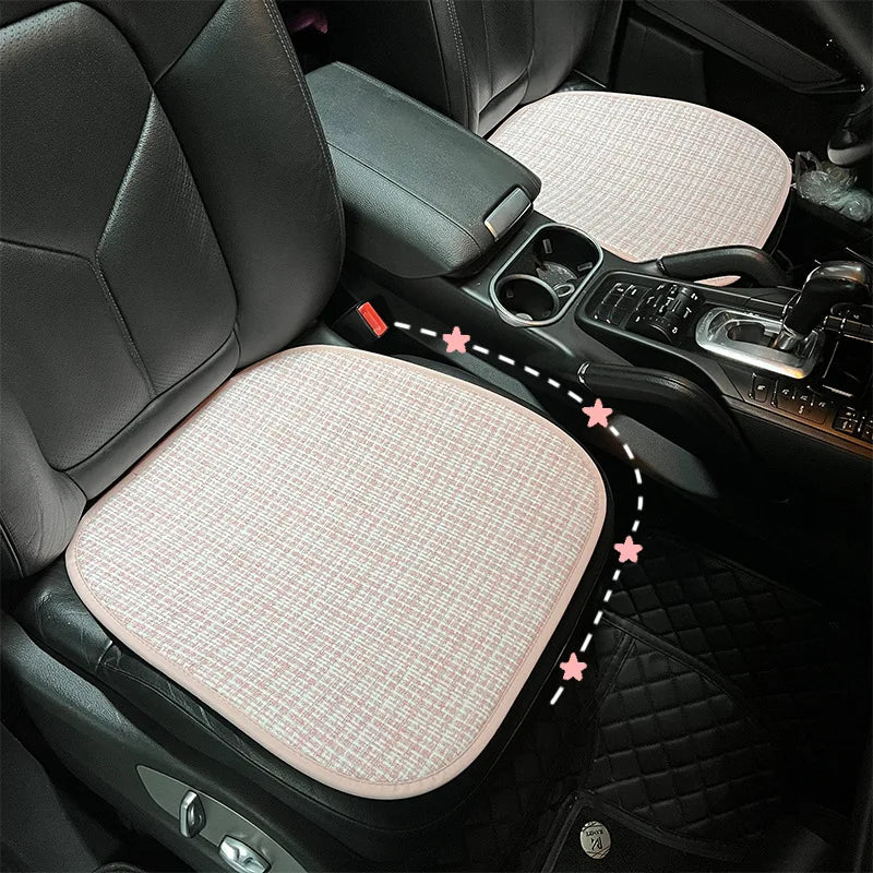 Car Mesh Seat Cushion Ice Silk Breathable Cooling Pad Car Seat Cushion Lumbar Support Car Universal Seat Cover - Delicate Leather