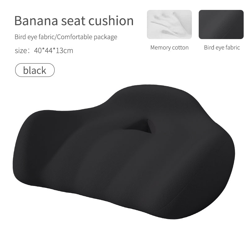 Enhanced Non-slip Orthopedic Memory Foam Seat Cushion for Tailbone Pain Relief – Office Chair & Outdoor Use - Delicate Leather