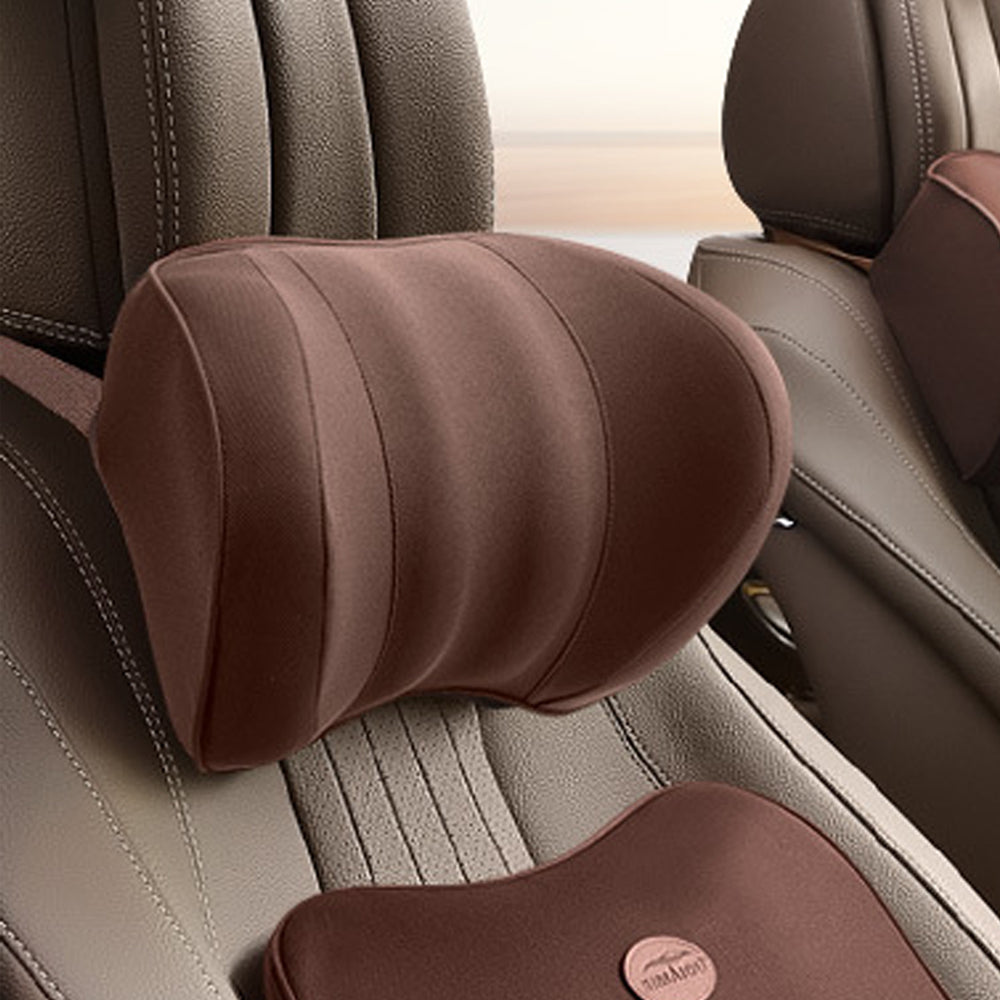 Luxury Memory Foam Car Headrest Neck Pillow - Delicate Leather