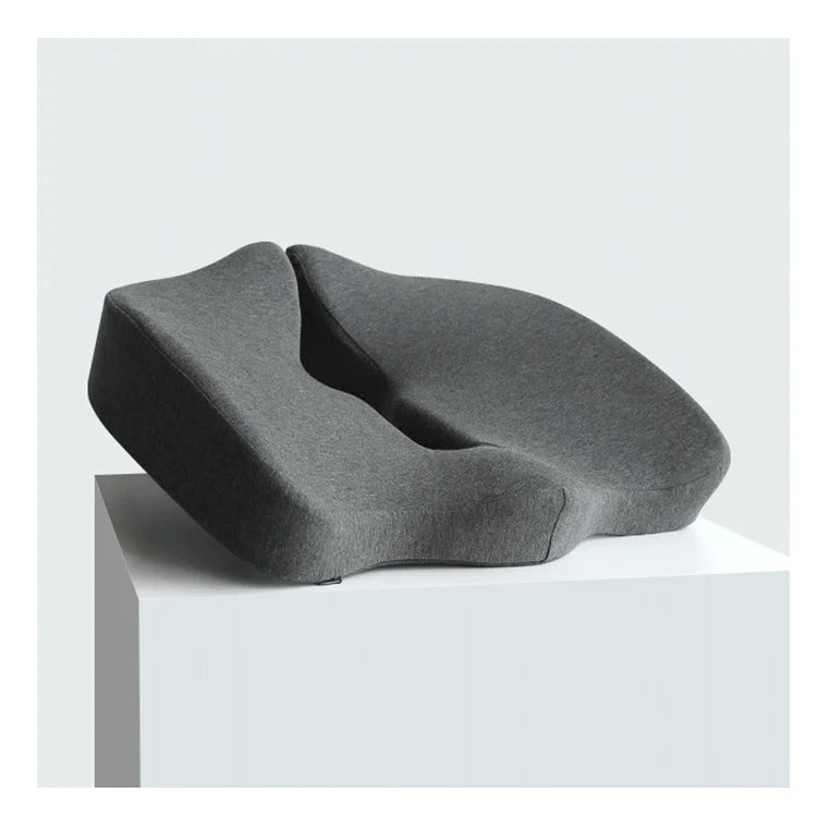 Office Seat Cushion - U-Shape Anti-Sedentary Breathable Memory Cotton Cushion - Delicate Leather