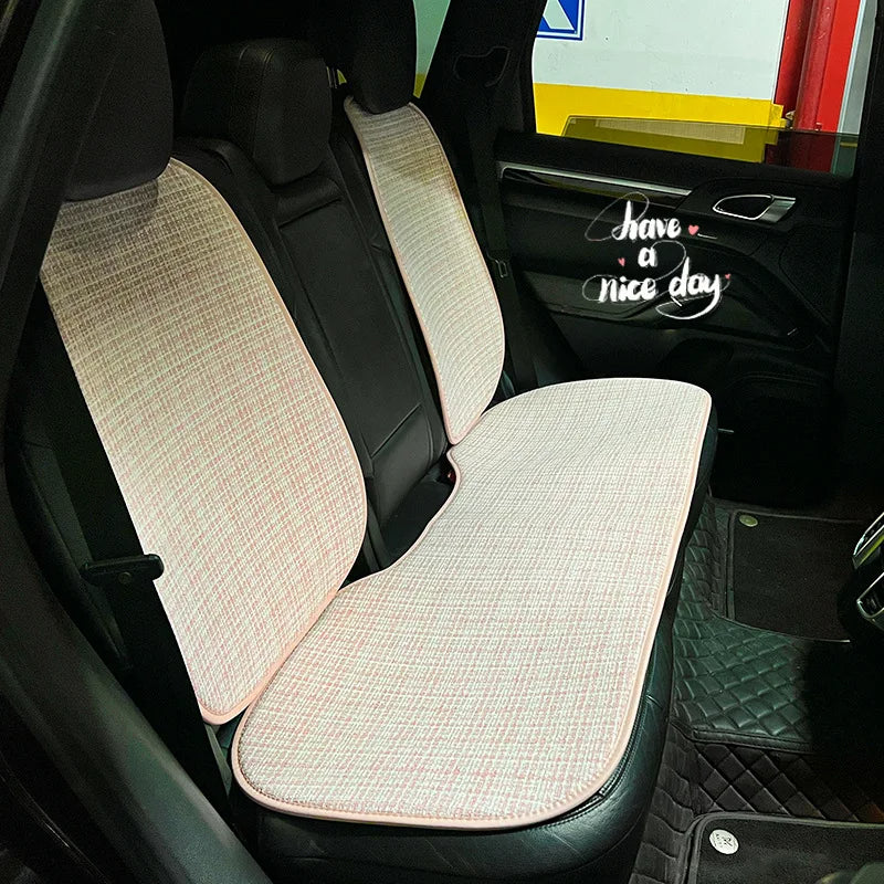 Car Mesh Seat Cushion Ice Silk Breathable Cooling Pad Car Seat Cushion Lumbar Support Car Universal Seat Cover - Delicate Leather