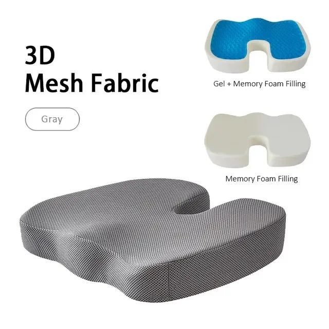 Gel Foam Pad – Cooling Mat with Washable Cover for Cars, Office, and Home - Delicate Leather