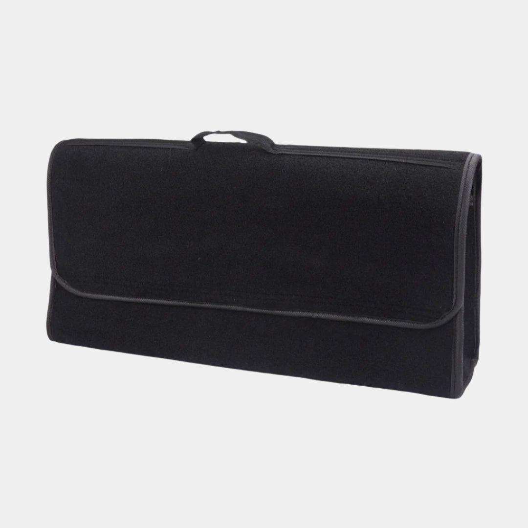 Collapsible Shockproof Felt Car Trunk Organizer – Foldable Storage Bag with Handles for Vehicle, Home & Office Use - Delicate Leather