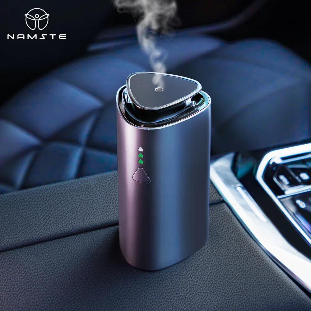 Car Diffuser Humidifier Auto Air Purifier Aroma Air Freshener USB Charging 1200mAh Aromatherapy Diffuser - Delicate Leather