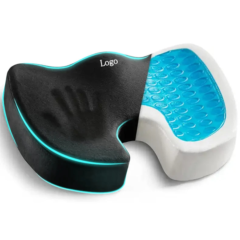 Gel Foam Pad – Cooling Mat with Washable Cover for Cars, Office, and Home - Delicate Leather