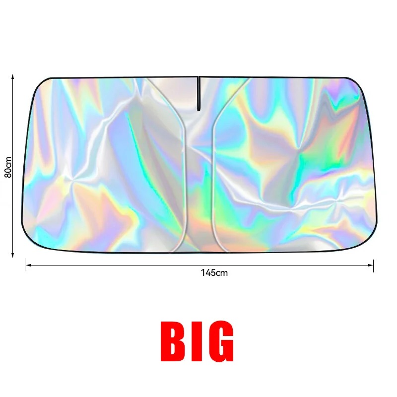 Front Windshield Sunshade – UV-Resistant Sun Visor Cover with Titanium Silver Coating - Delicate Leather