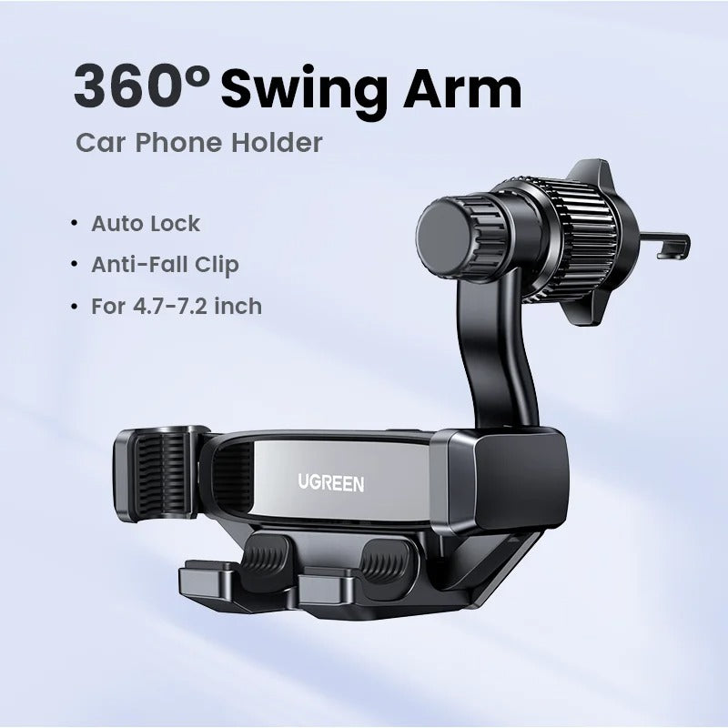 Gravity Car Phone Holder - 360° Rotating Air Vent Mount for iPhone, Xiaomi, Samsung, and More