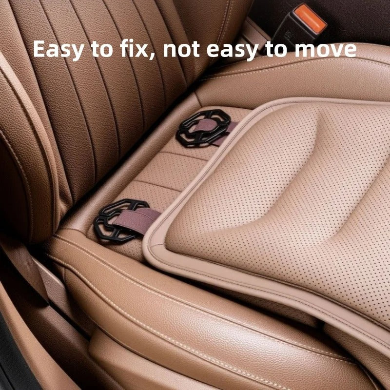 Universal Car Seat Cushion – Anti-Slip PU Leather Protective Mat, Integrated Thin Design for All Seasons - Delicate Leather
