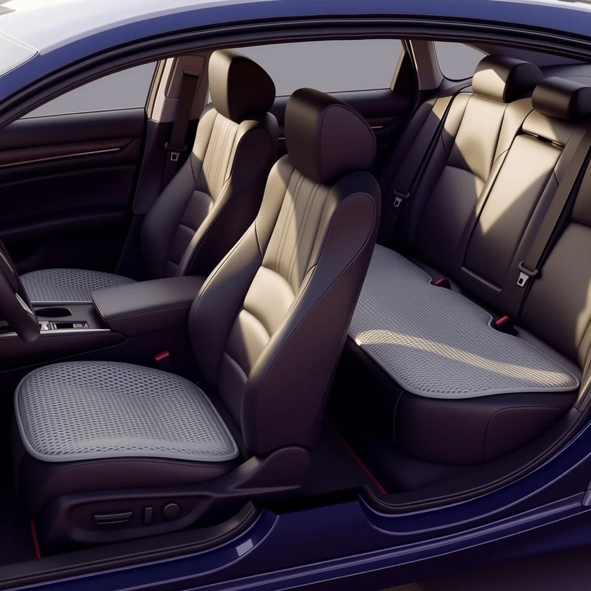 Universal Ice Silk Car Seat Cushion – Breathable Anti-Slip Summer Seat Cover - Delicate Leather