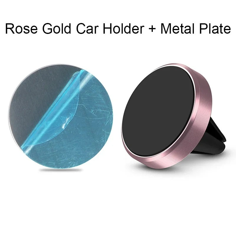 Magnetic Phone Holder for Car - Universal Stand - Delicate Leather