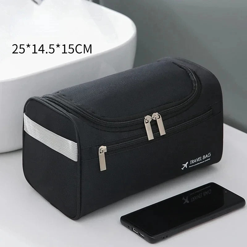 Hanging Toiletry Bag – Large Capacity Travel Organizer for Men & Women - Delicate Leather