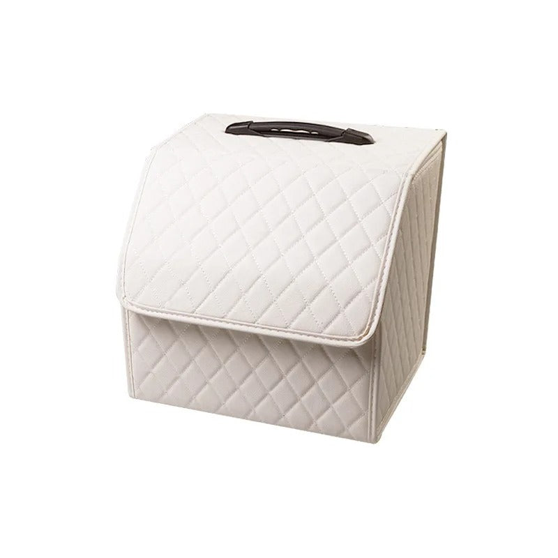 Cute Car Trunk Organizer for Women – Foldable, Versatile & Stylish Storage Solution, Gift For Mother's Day 2025 - Delicate Leather